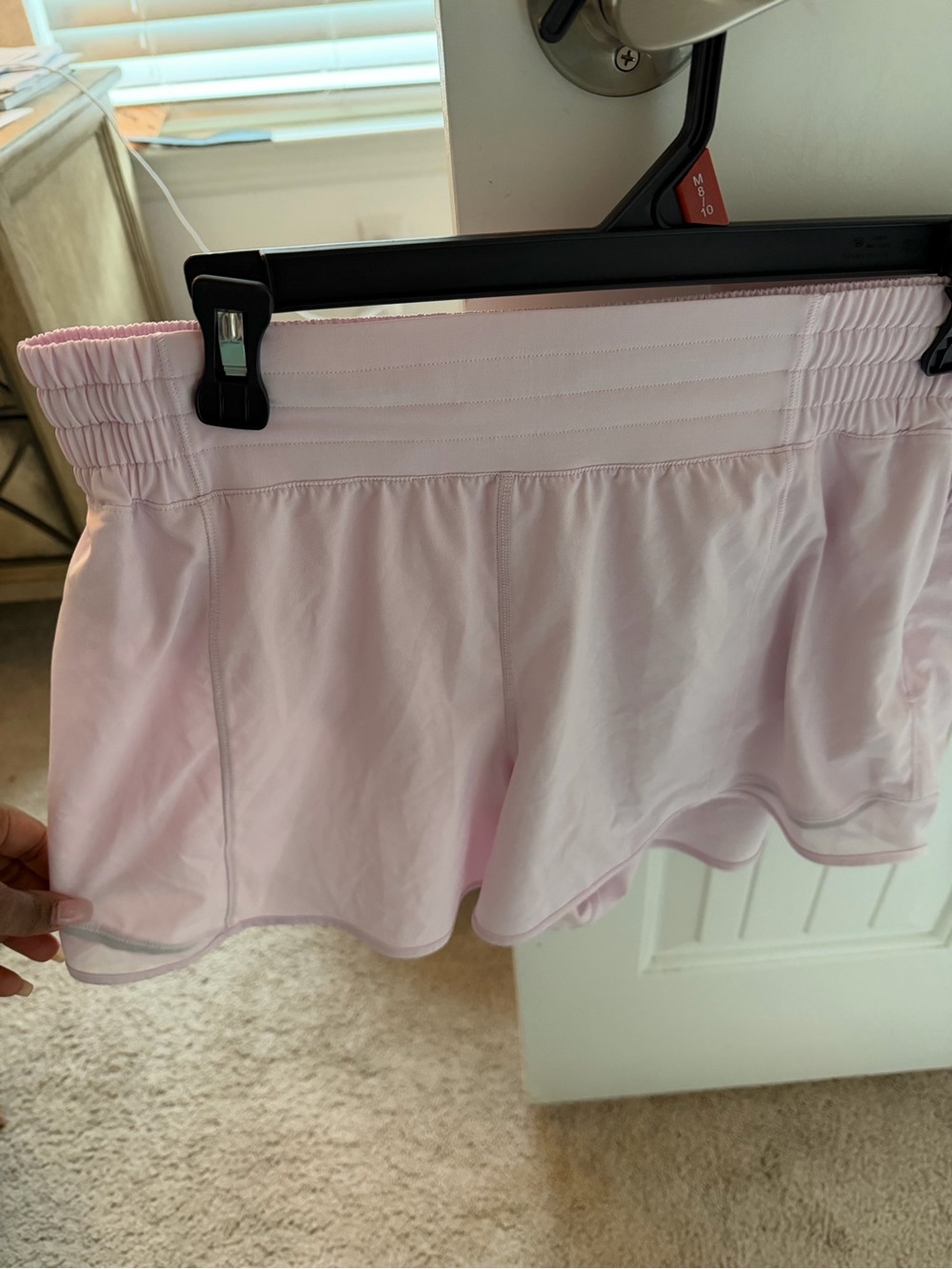 lululemon athletica Light Pink Athletic Shorts with Elastic Waistband